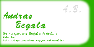 andras begala business card